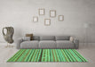 Machine Washable Oriental Turquoise Modern Area Rugs in a Living Room,, wshabs2251turq