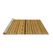 Sideview of Machine Washable Oriental Brown Modern Rug, wshabs2251brn