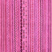 Square Machine Washable Oriental Pink Modern Rug, wshabs2251pnk