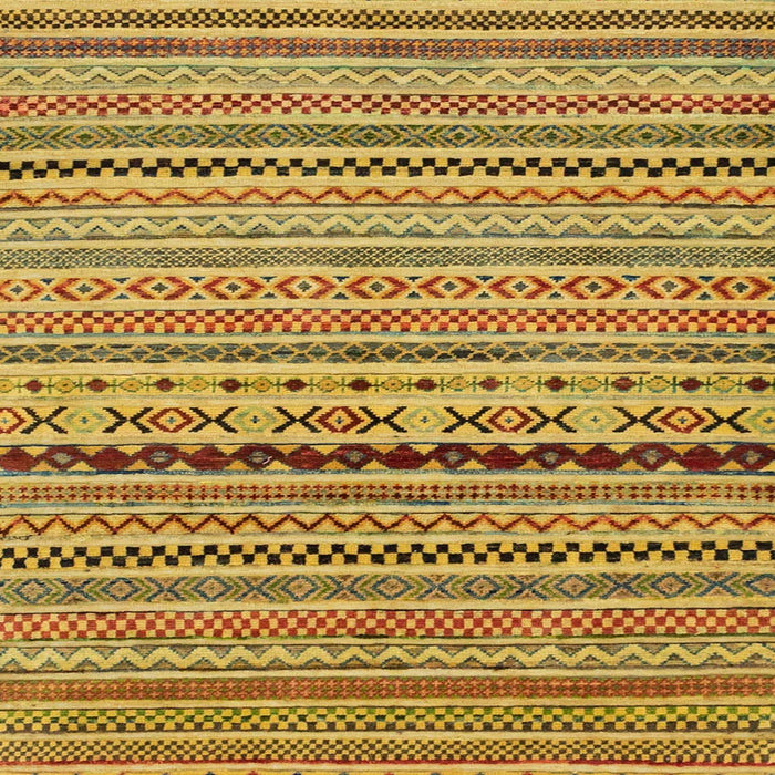 Square Machine Washable Abstract Deep Yellow Rug, wshabs2251