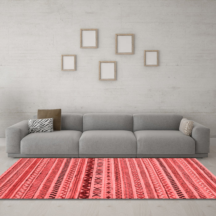 Modern Red Washable Rugs
