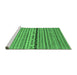 Sideview of Machine Washable Oriental Emerald Green Modern Area Rugs, wshabs2251emgrn