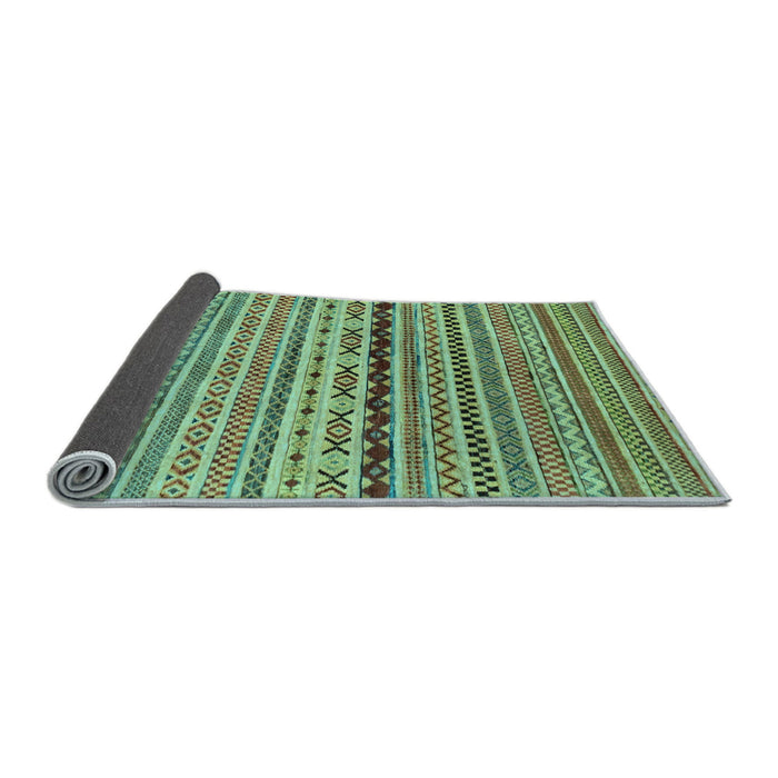 Sideview of Oriental Light Blue Modern Rug, abs2251lblu