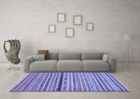 Machine Washable Oriental Blue Modern Rug, wshabs2251blu