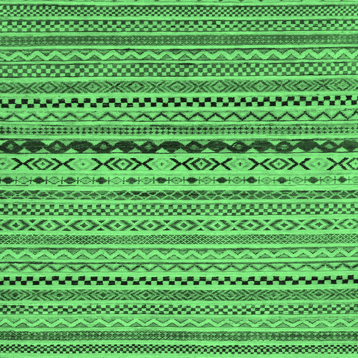Square Machine Washable Oriental Emerald Green Modern Area Rugs, wshabs2251emgrn