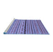 Sideview of Machine Washable Oriental Blue Modern Rug, wshabs2251blu