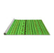 Sideview of Machine Washable Oriental Green Modern Area Rugs, wshabs2251grn