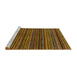 Sideview of Machine Washable Abstract Red Brown Rug, wshabs2252