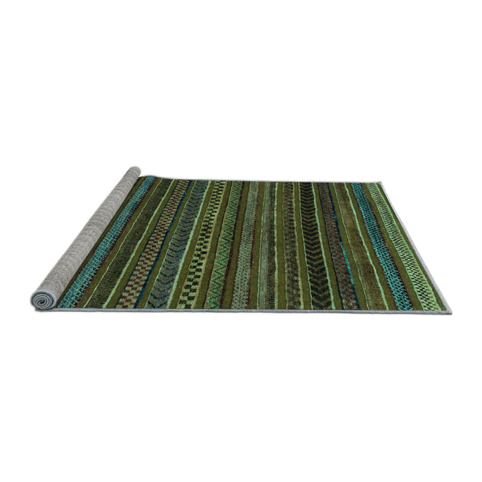 Sideview of Machine Washable Oriental Light Blue Modern Rug, wshabs2252lblu