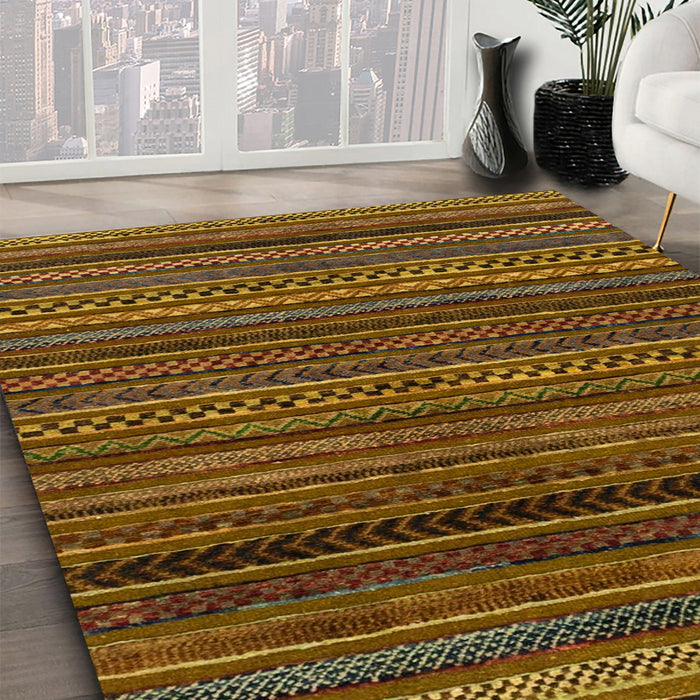 Machine Washable Abstract Red Brown Rug in a Family Room, wshabs2252
