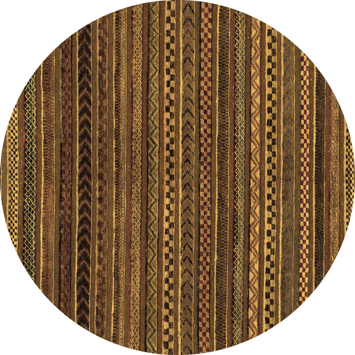 Round Oriental Brown Modern Rug, abs2252brn