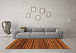 Machine Washable Oriental Orange Modern Area Rugs in a Living Room, wshabs2252org