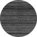 Round Oriental Gray Modern Rug, abs2252gry