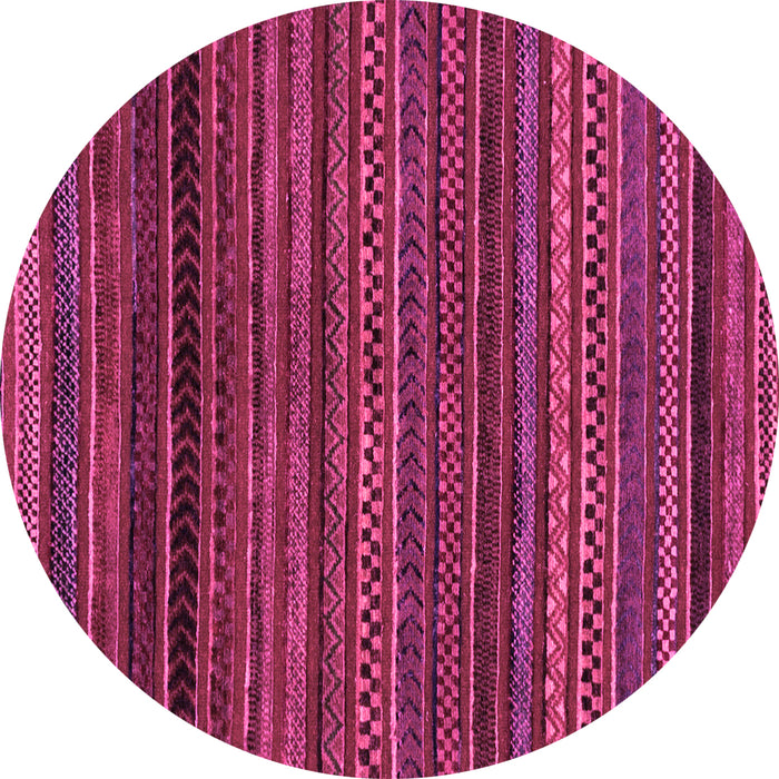 Round Oriental Pink Modern Rug, abs2252pnk