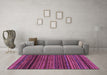 Machine Washable Oriental Purple Modern Area Rugs in a Living Room, wshabs2252pur