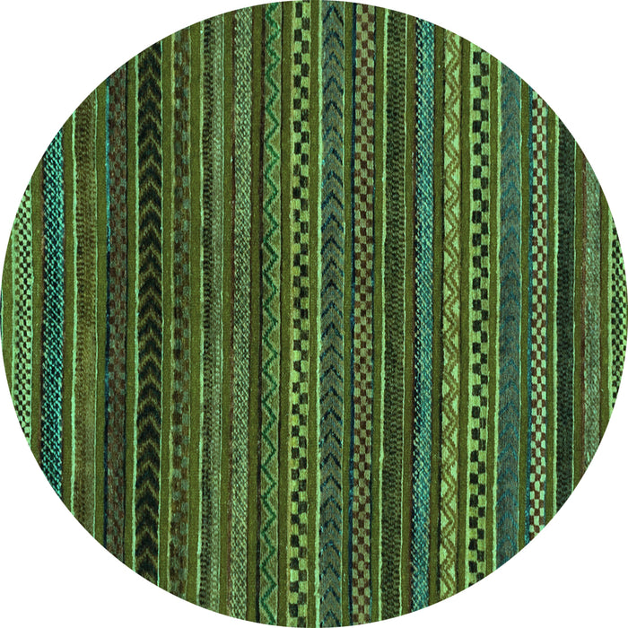 Round Oriental Turquoise Modern Rug, abs2252turq
