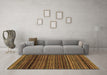 Machine Washable Oriental Brown Modern Rug in a Living Room,, wshabs2252brn