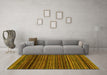 Machine Washable Oriental Yellow Modern Rug in a Living Room, wshabs2252yw