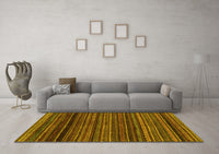 Machine Washable Oriental Yellow Modern Rug, wshabs2252yw