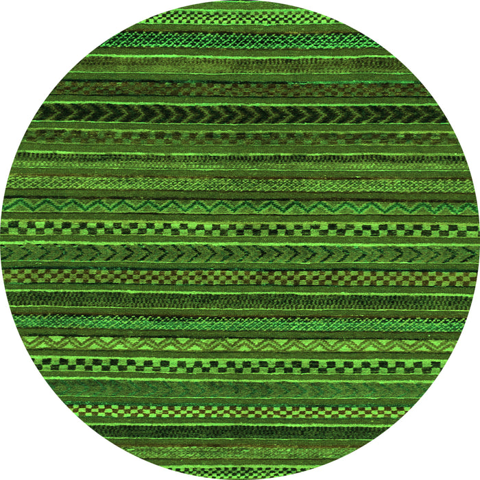 Round Oriental Green Modern Rug, abs2252grn