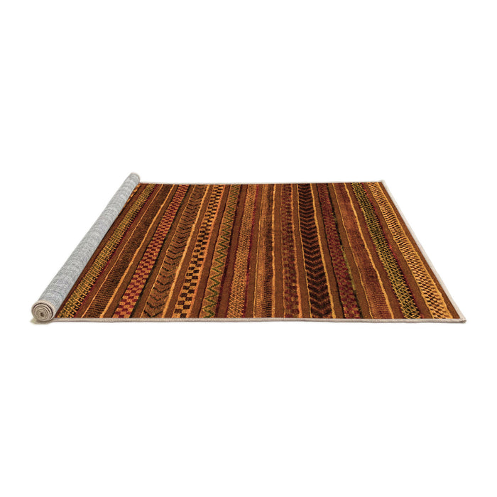 Sideview of Machine Washable Oriental Orange Modern Area Rugs, wshabs2252org