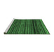 Sideview of Machine Washable Oriental Emerald Green Modern Area Rugs, wshabs2252emgrn