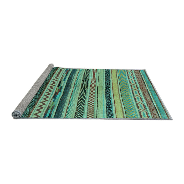Sideview of Machine Washable Oriental Light Blue Modern Rug, wshabs2253lblu