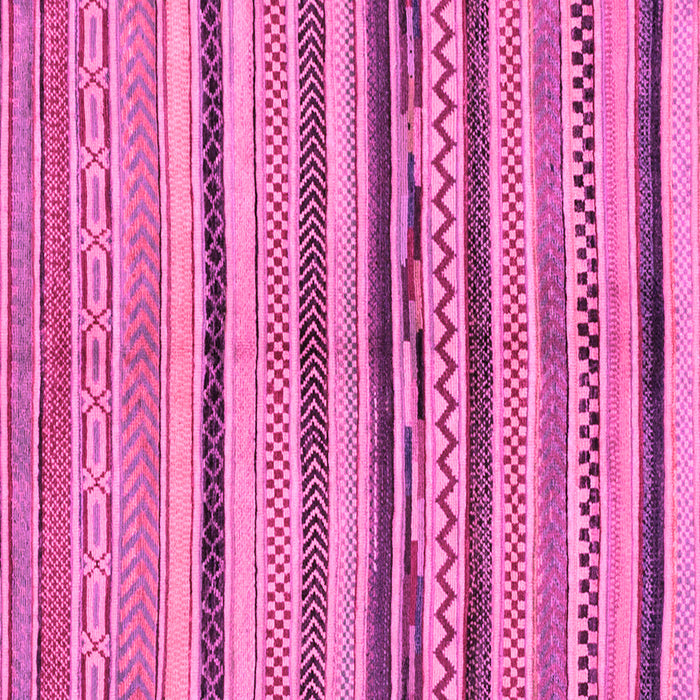 Square Machine Washable Oriental Pink Modern Rug, wshabs2253pnk