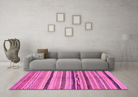 Machine Washable Oriental Pink Modern Rug, wshabs2253pnk