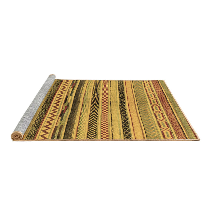 Sideview of Machine Washable Oriental Brown Modern Rug, wshabs2253brn
