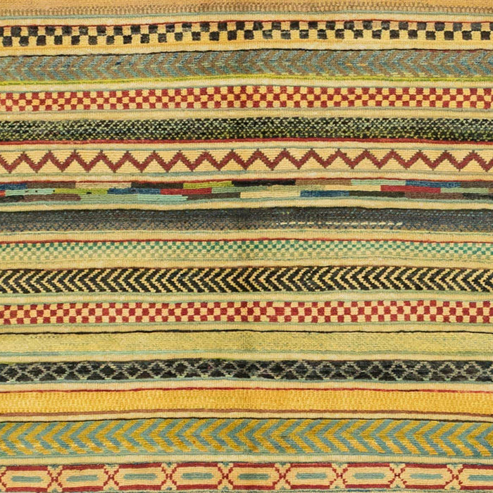 Machine Washable Abstract Gen Brown Yellow Rug, wshabs2253