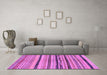 Machine Washable Oriental Purple Modern Area Rugs in a Living Room, wshabs2253pur