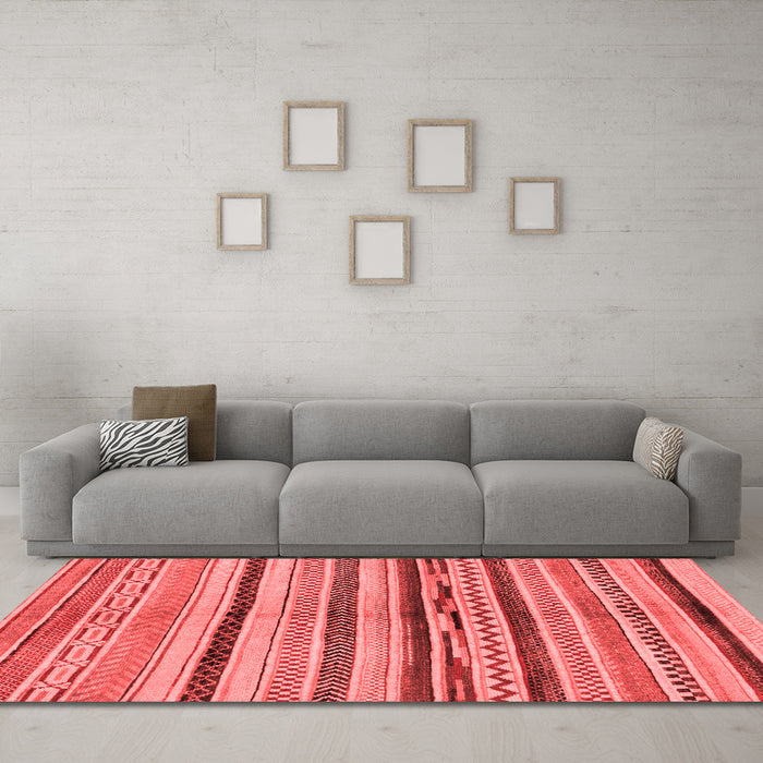 Modern Red Washable Rugs
