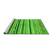 Sideview of Machine Washable Oriental Green Modern Area Rugs, wshabs2253grn