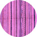 Round Oriental Purple Modern Rug, abs2253pur