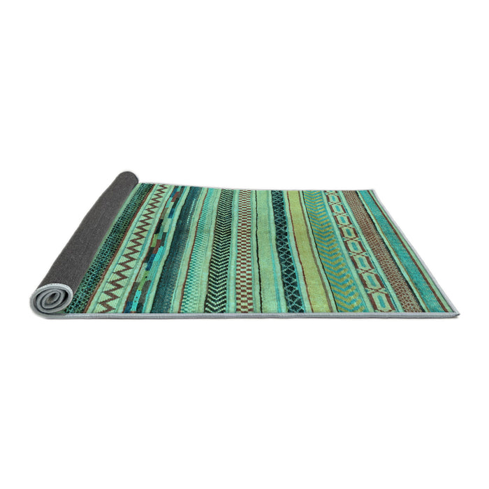 Sideview of Oriental Light Blue Modern Rug, abs2253lblu