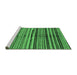 Sideview of Machine Washable Oriental Emerald Green Modern Area Rugs, wshabs2254emgrn