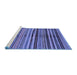 Sideview of Machine Washable Oriental Blue Modern Rug, wshabs2254blu