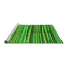 Sideview of Machine Washable Oriental Green Modern Area Rugs, wshabs2254grn