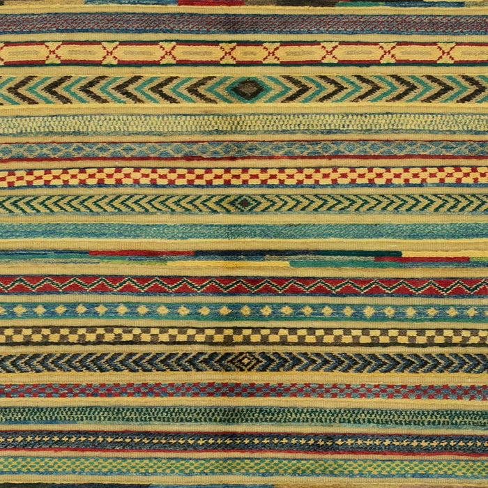 Square Abstract Dark Brown Oriental Rug, abs2254