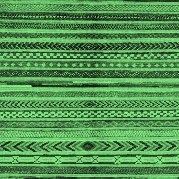Square Machine Washable Oriental Emerald Green Modern Area Rugs, wshabs2254emgrn
