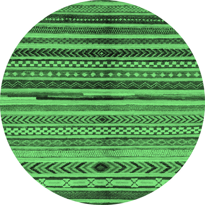 Round Oriental Emerald Green Modern Rug, abs2254emgrn