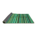 Sideview of Oriental Turquoise Modern Rug, abs2254turq