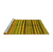 Sideview of Machine Washable Oriental Yellow Modern Rug, wshabs2254yw