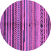 Round Oriental Purple Modern Rug, abs2254pur