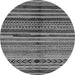 Round Oriental Gray Modern Rug, abs2254gry