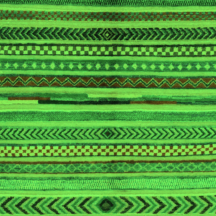 Machine Washable Oriental Green Modern Area Rugs, wshabs2254grn