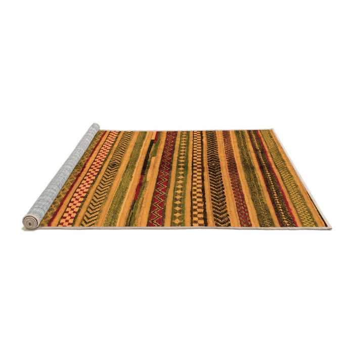 Sideview of Machine Washable Oriental Orange Modern Area Rugs, wshabs2254org