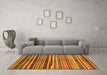 Machine Washable Oriental Orange Modern Area Rugs in a Living Room, wshabs2254org