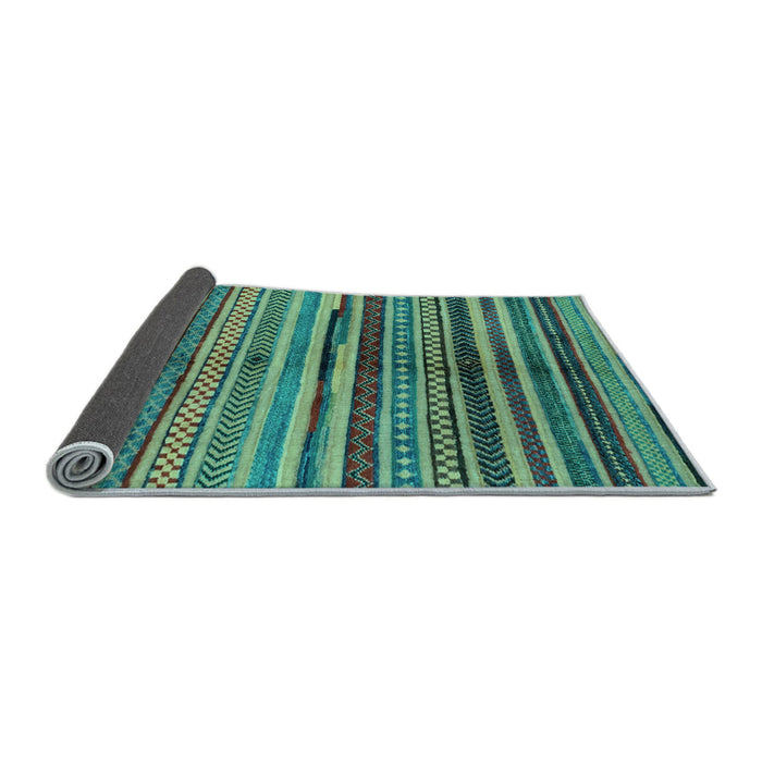 Sideview of Oriental Light Blue Modern Rug, abs2254lblu